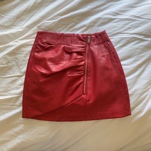 Red mini skirt